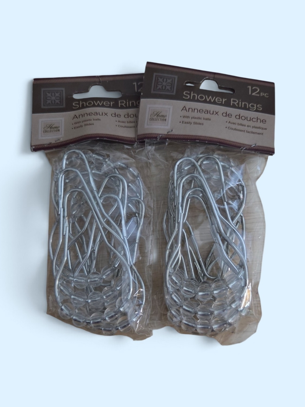 Shower Rings 2 Packages 12 Shower Curtians In Rings In Each Package
